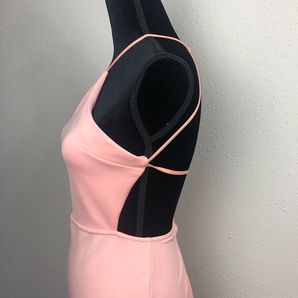 NWT coral strappy cut out back sexy party dress - Picture 5 of 8